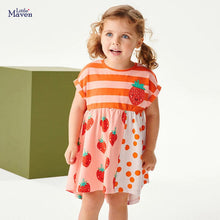 Load image into Gallery viewer, S1803DS-Summer European and American style strawberry cotton short-sleeved dress