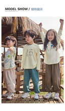Load image into Gallery viewer, J1186PA-Spring and Autumn Boys and Girls Waffle Drawstring Pants Loose Casual Pants
