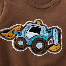 Load image into Gallery viewer, 7673SE-malwee autumn style European and American children's engineering vehicle loose tops
