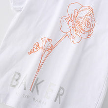 Load image into Gallery viewer, 9527TG-Summer European and American children's casual round neck short sleeves with large flowers elastic pants + tops set