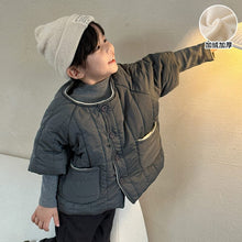 Load image into Gallery viewer, D83202SE-Autumn and winter plus velvet thickened short-sleeved buttoned vest jacket