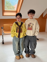 Load image into Gallery viewer, 2025D192SE-冬季韓版狗狗印花字母休閒加絨圓領上衣