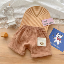 Load image into Gallery viewer, M2402710TG (Male)-Summer Boys Korean Style Bear Cotton Short Sleeve Top & Shorts