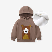 Load image into Gallery viewer, HC1104SE-Little maven long-sleeved bear plush hooded jacket
