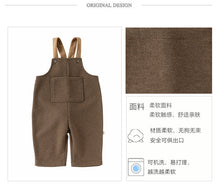 Load image into Gallery viewer, D25284LS-秋冬毛呢兔尾巴吊帶保暖長褲