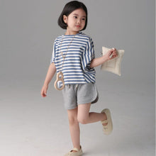 Load image into Gallery viewer, BB2428PCW-Summer children's knitted versatile drawstring arc parent-child shorts