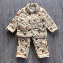 Load image into Gallery viewer, D83563PCW-Winter plus velvet three-layer padded parent-child home clothes set