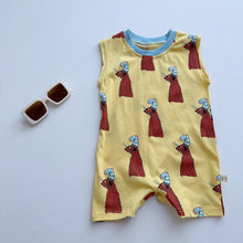 Load image into Gallery viewer, 6205LS-Korean style baby summer sleeveless printed crawling clothes