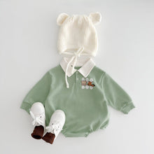 Load image into Gallery viewer, Y9392LS-Spring and Autumn Cotton Cartoon Print POLO Collar Long Sleeve Bodysuit