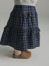 Load image into Gallery viewer, BB2342PCW-Autumn parent-child brushed plaid skirt