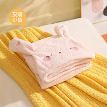 Load image into Gallery viewer, 9020AC-Cartoon coral fleece children's water-absorbing quick-drying hooded cloak bathrobe bath towel