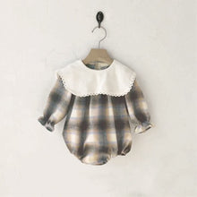 Load image into Gallery viewer, Y9413LS-Spring Korean style lace large lapel flower bud sleeves bodysuit