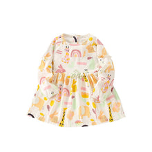 Load image into Gallery viewer, 8913DS-malwee autumn clothing European and American children's animal print long-sleeved dress