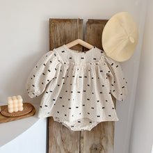Load image into Gallery viewer, K2132TG-Long-sleeved two-piece baby girl polka dot baby bodysuit