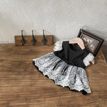 Load image into Gallery viewer, Y7413DS-Summer solid color lace flying sleeve princess dress