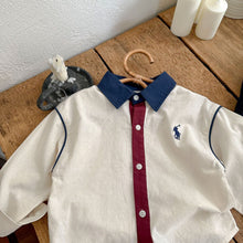 Load image into Gallery viewer, TC0806SE-Autumn boys and girls embroidered contrast color long-sleeved shirt