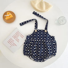 Load image into Gallery viewer, k3855TG- Korean cotton embroidered suspender top + suspender pants set