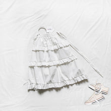 Load image into Gallery viewer, 23028PCW-Japanese style black and white high waist ruffle skirt parent-child outfit