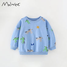 Load image into Gallery viewer, <Taiwan Pavilion> 8645SE-malwee autumn clothing European and American children's leisure geometric pattern long-sleeved top