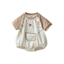 Load image into Gallery viewer, 2402647LS-Summer Korean version of short-sleeved cute bear thin bodysuit