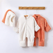 Load image into Gallery viewer, D20320LS-Winter Sherpa Cute Warm Climbing Suit + Hat Two-piece Set