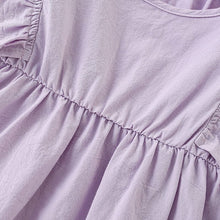 Load image into Gallery viewer, A2418DS-Summer European and American children's casual round neck flying sleeve dress