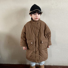 Load image into Gallery viewer, D83303SE-Winter medium-length solid color thick warm water-repellent jacket