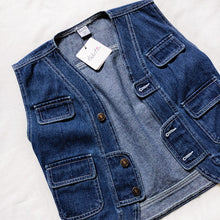 Load image into Gallery viewer, 22059SE-Japanese parent-child mid-length denim vest top