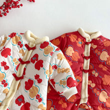 Load image into Gallery viewer, AL757LS-Autumn and winter baby full version thickened padded New Year's greeting clothes