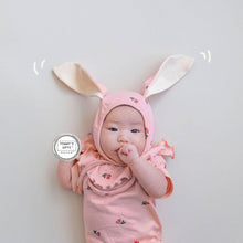 Load image into Gallery viewer, AL668183788117LS-Summer Bunny Shape Cherry Print Bodysuit + Hat