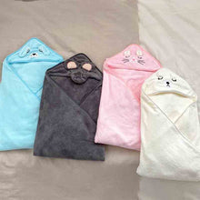 Load image into Gallery viewer, A08AC-Soft absorbent bathrobe with hood for infants and young children