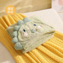 Load image into Gallery viewer, 9020AC-Cartoon coral fleece children's water-absorbing quick-drying hooded cloak bathrobe bath towel