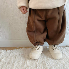 Load image into Gallery viewer, D23304PA-baby autumn and winter plus velvet sports warm pants