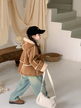 Load image into Gallery viewer, 2023D120SE-冬款美拉德連帽加厚皮毛外套