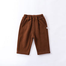 Load image into Gallery viewer, D23344PA-Infant and toddler solid color plus velvet and thickened cotton pants