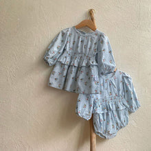 Load image into Gallery viewer, Y9319LS-Baby pastoral floral long-sleeved one-piece romper