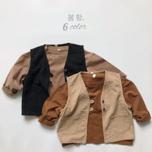 Load image into Gallery viewer, 1105SE-Spring and Autumn Click Color Korean Style Cotton Drop Shoulder Loose Long Sleeve Top