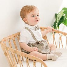Load image into Gallery viewer, 71711LS-Summer Korean baby gentleman bow tie short-sleeved bodysuit (without hat)