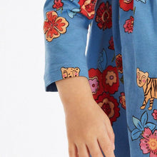 Load image into Gallery viewer, 8905DS-Autumn round neck floral long sleeve dress