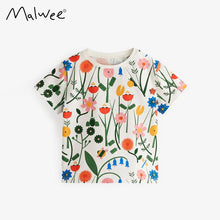 Load image into Gallery viewer, 9247SE-malwee summer short-sleeved children's round neck printed top