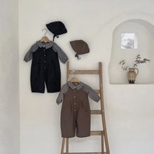 Load image into Gallery viewer, Y9622LS-春夏季嬰兒單排扣背帶長版連身爬服&兩件套&三件套