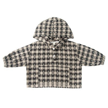 Load image into Gallery viewer, Q83025SE-Spring and Autumn Plaid Hooded Pullover Bunny Long Sleeve Top