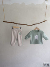 Load image into Gallery viewer, Y8307TG-Autumn Bear Print Top + Casual Pants Two-piece Set