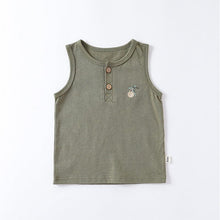 Load image into Gallery viewer, D23118SE-Summer cotton sleeveless embroidered vest & solid color pants