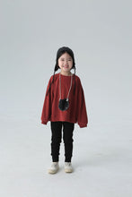 Load image into Gallery viewer, BB2448PCW-Autumn Japanese style boys and girls snow velvet thin loose pullover parent-child tops
