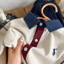 Load image into Gallery viewer, TC0806SE-Autumn boys and girls embroidered contrast color long-sleeved shirt