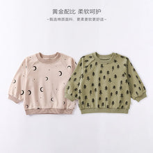 Load image into Gallery viewer, D23212TG-Autumn round neck moon tree top & trousers