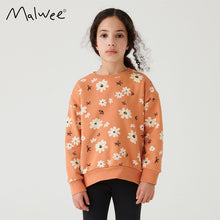Load image into Gallery viewer, <Taiwan Pavilion> 86103SE-malwee autumn European and American children's floral round neck long-sleeved top