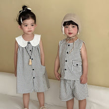 Load image into Gallery viewer, XZ260912TG-夏季格紋兄妹套裝