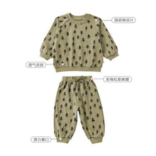 Load image into Gallery viewer, D23212TG-Autumn round neck moon tree top & trousers